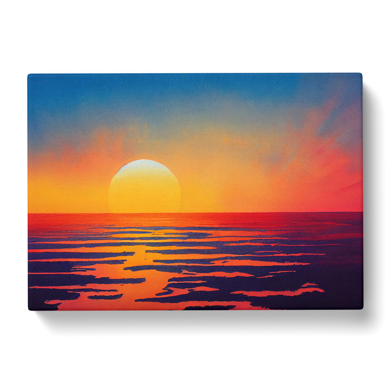 Spirited Sunset Seascape - Wrapped Canvas, 50cm H x 76cm W x 3cm D