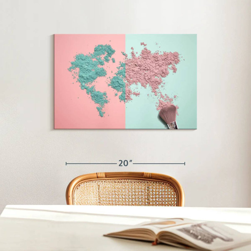 Carte de maquillage sur toile, H 16 po x l 24 po x P 1,25 po