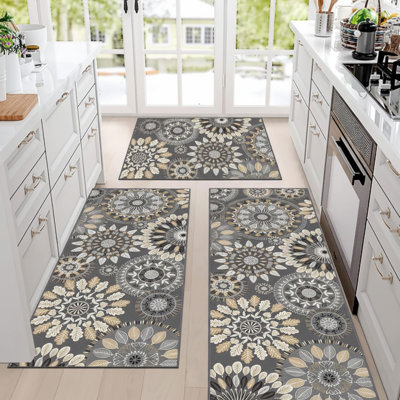 Ensemble de tapis de cuisine antidérapant 3 pièces Bohemian