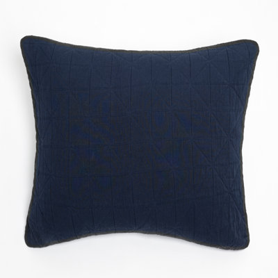 Teach Cotton Geometric Sham - Euro