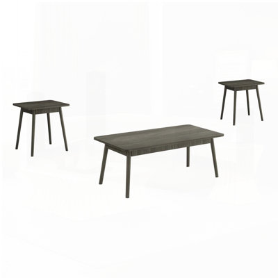 3-Piece Mid-Century Coffee Table Set Grey