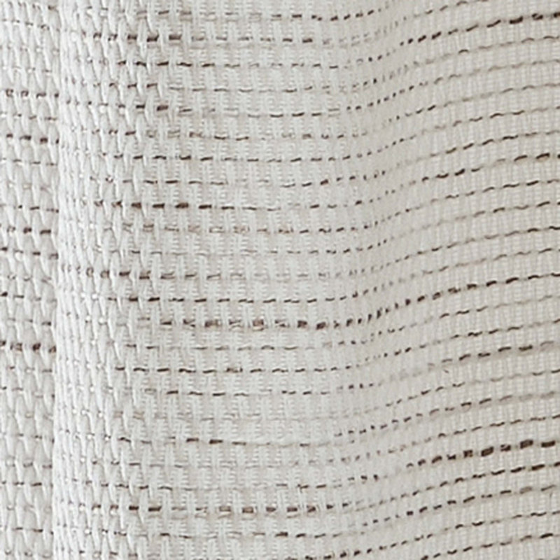 Gray Pleated Sheer Linen Back Tab Curtains, 96-inch