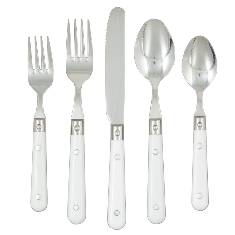 Ensemble de couverts Kinard, Blanc, 20 pièces, service pour 4