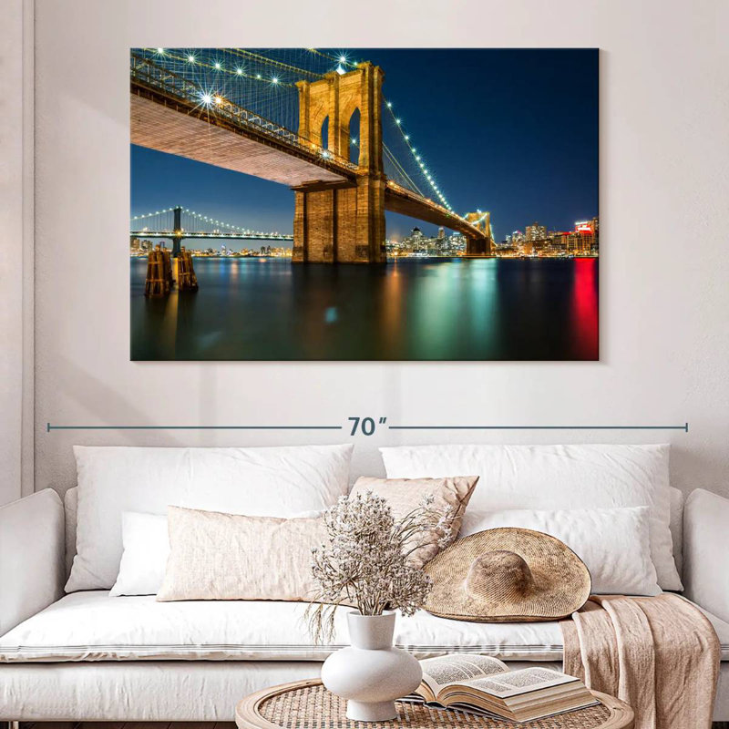 Lilie Brooklyn Bridge veilleuses, H 34 po x l 51 po