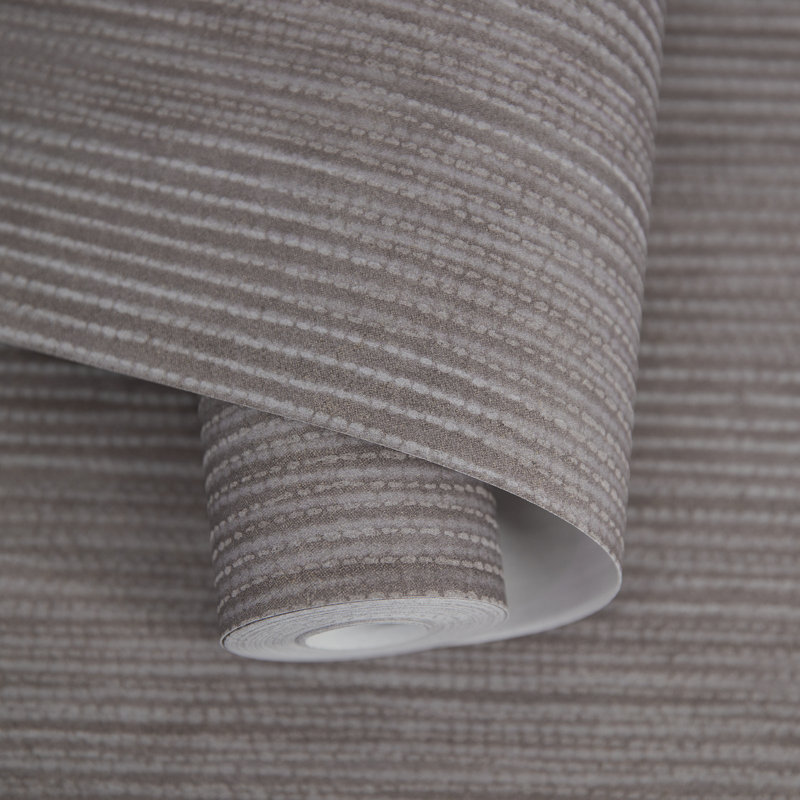 Cerra Collection Riva Vertical Stripe Design Wallpaper Roll, Purple