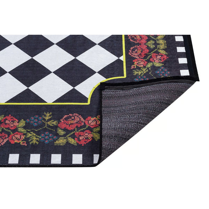 Ryze Cotton Gingham Indoor / Outdoor Rug, Rectangle 3'3" x 6'7"