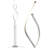Embrace 40–60" Modern LED Spiral 2-in-1 Floor and Table Lamp with Silver Finish, Adjustable Height and Built-In 3-Way Dimmer-1765912002