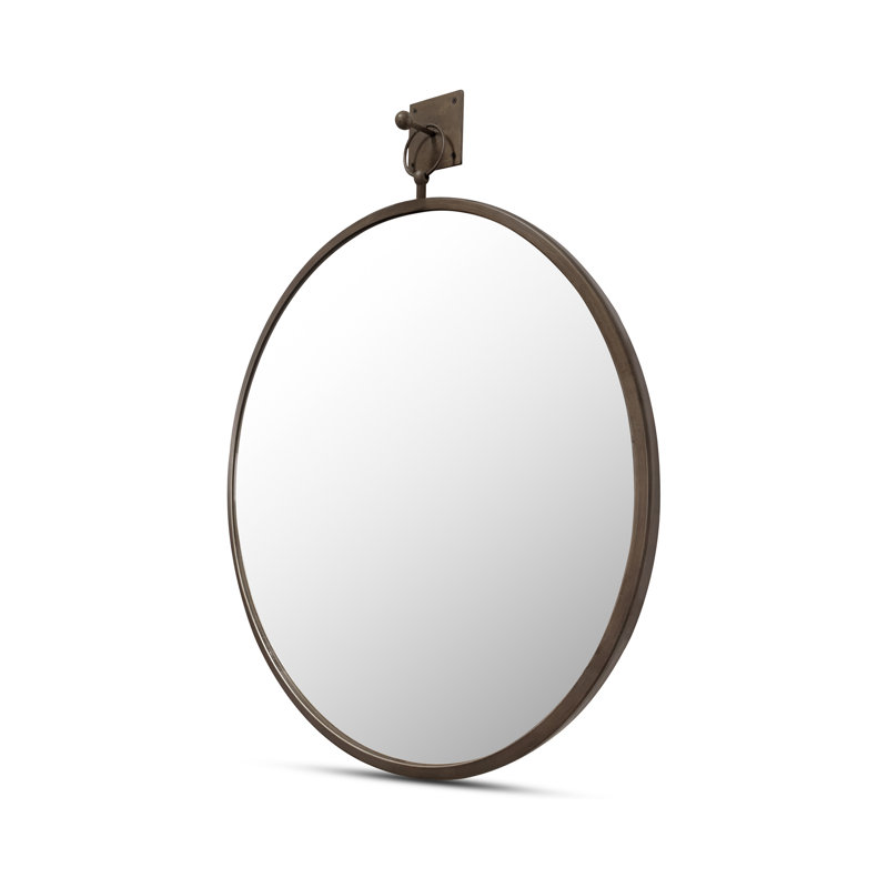 Cameo Mirror Aged Brass