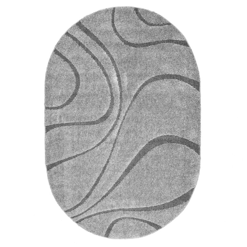 Abstract Area Rug, Oval 152 x 244cm