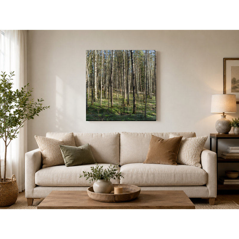 Forêt de bouleaux (1903) - art mural carré sur toile, 32" W x 32" H