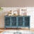 60" Antique Buffet Cabinet With Floral Carvings With Solid Wood Legs&Antique Brass Handles&Adjustable Shelves, Tv Stand For 65''+ Tv, Sideboard For Living Room,Dining Room-1008361064