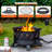 Prayas 22 inch Protable Propane Fire Pit, Gas Fire Pit with Lid-1373810022