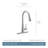 Sleek Brushed gold one-handle high arc pulldown kitchen faucet-72543579