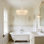Luminaire suspendu cylindrique blanc vieilli 5 lumières Farmhouse Chandelier
