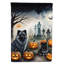 Keeshond Spooky Halloween House Flag