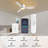 Jamarreon 42''/52'' Flush Mount Dimmable Ceiling Fan with LED Lights and Remote Control-1566889514