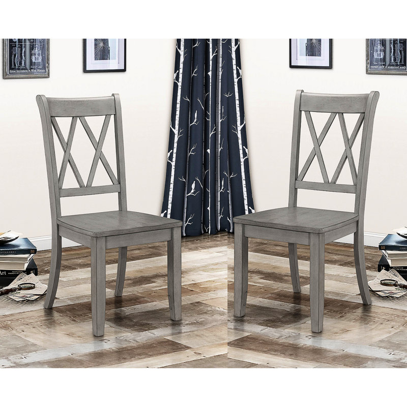 De 2 chaises d'appoint grises transitionnelles, dossier en placage de pin, chaises décontractées 2, placage, design pour salle à manger