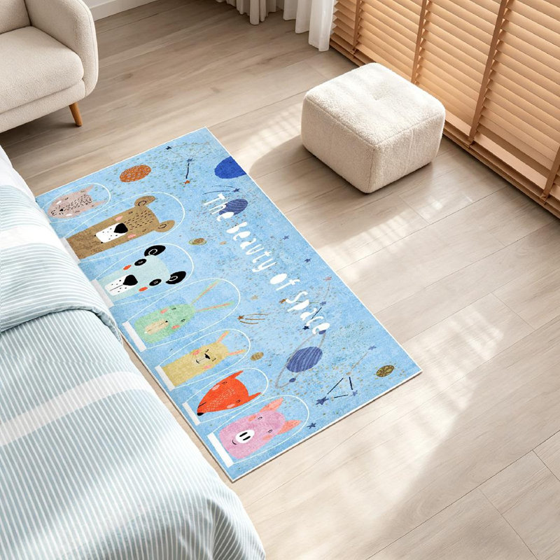 Tapis noir mignons et lavables à la machine, Rectangle 32" x 47"