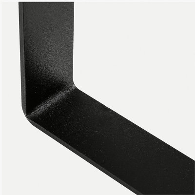 Pieds de table trapézoïdaux en acier de 16 pouces, ensemble de 2 pieds de remplacement pour tables basses, bureaux modernes, banc, tables de chevet, canapé, charge maximale 400 lb, installation rapide, pieds noirs