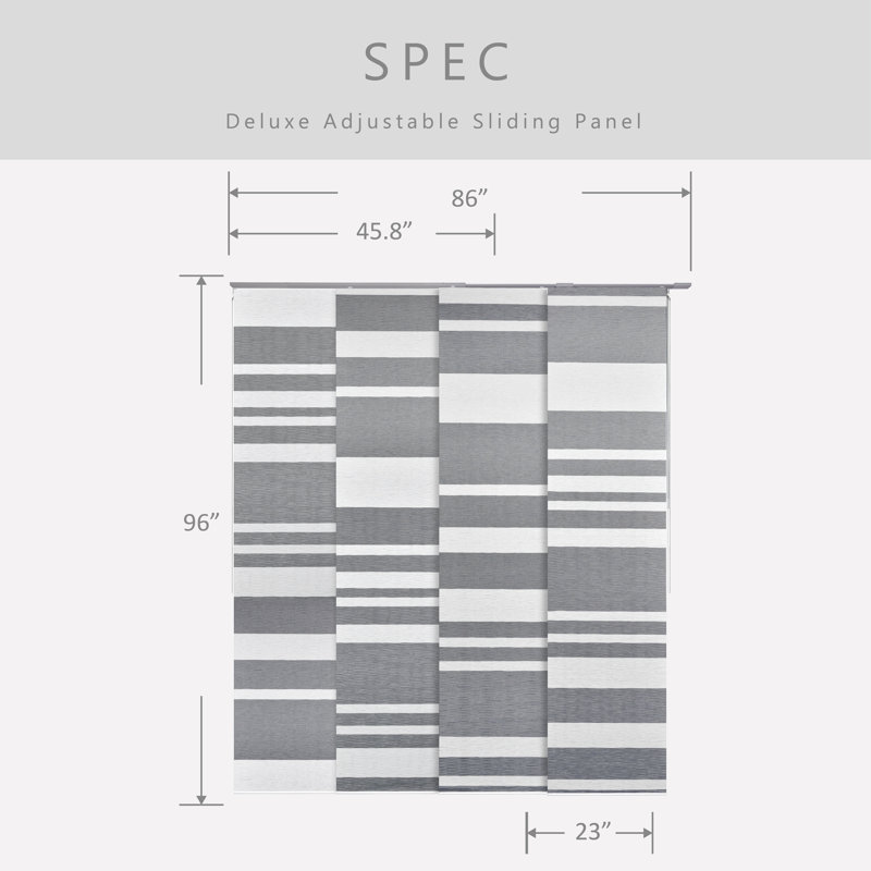 Sharmaine Adjustable Sliding Semi-Sheer Vertical Blind, Shadow