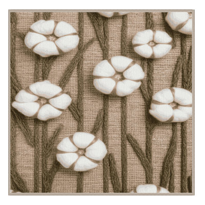 Machine Washable Botanical Brown Area Rug
