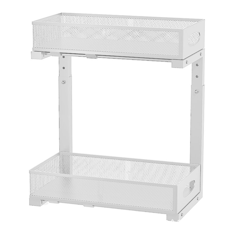 Tablette de rangement coulissante sous l'évier, Blanc