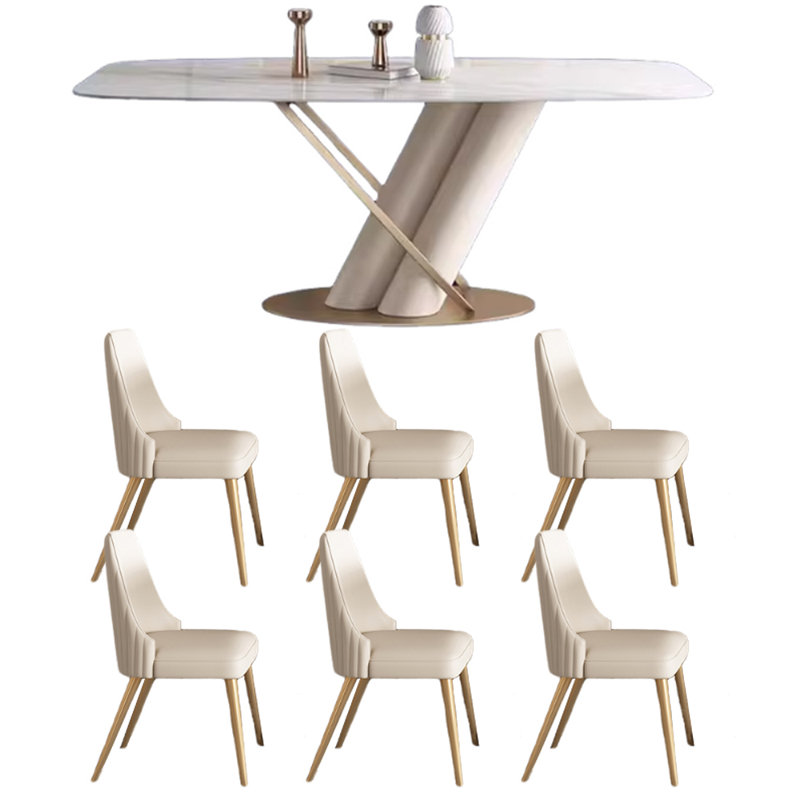 Light Luxury Modern Simple Style Rectangular Table, 29.52" H x 62.99" L x 35.43" W