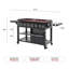 Royal Gourmet 44-Inch 6-Burner Flat Top Gas Grill Griddle with Foldable Side Shelves, Black