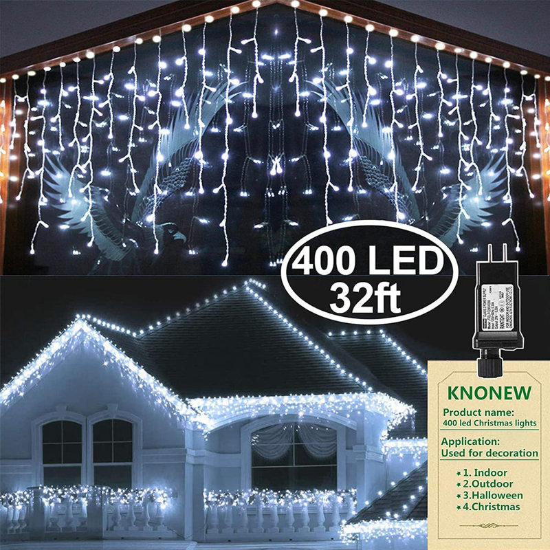 Guirlande 400 lumières solaires, Blanc froid