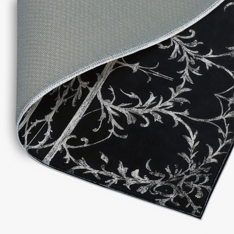 Obsidian Bloom Indoor And Outdoor Area Rug, Rectangle 8' x 10'