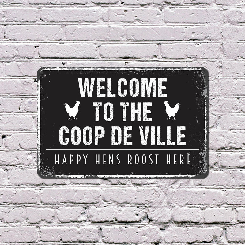 Plaque en plastique 10 po x 14 po Coop De Ville
