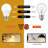 6 Pack A19 LED Light Bulbs, 9W Equivalent 60W, 800LM 5000K Daylight Non-Dimmable E26 Base 120V Plastic Light Bulbs for Home Indoor Lighting-125772297