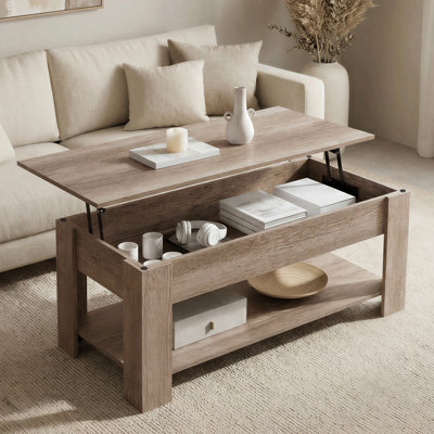 Ajeem Rectangular Lift Top Coffee Table with Storage