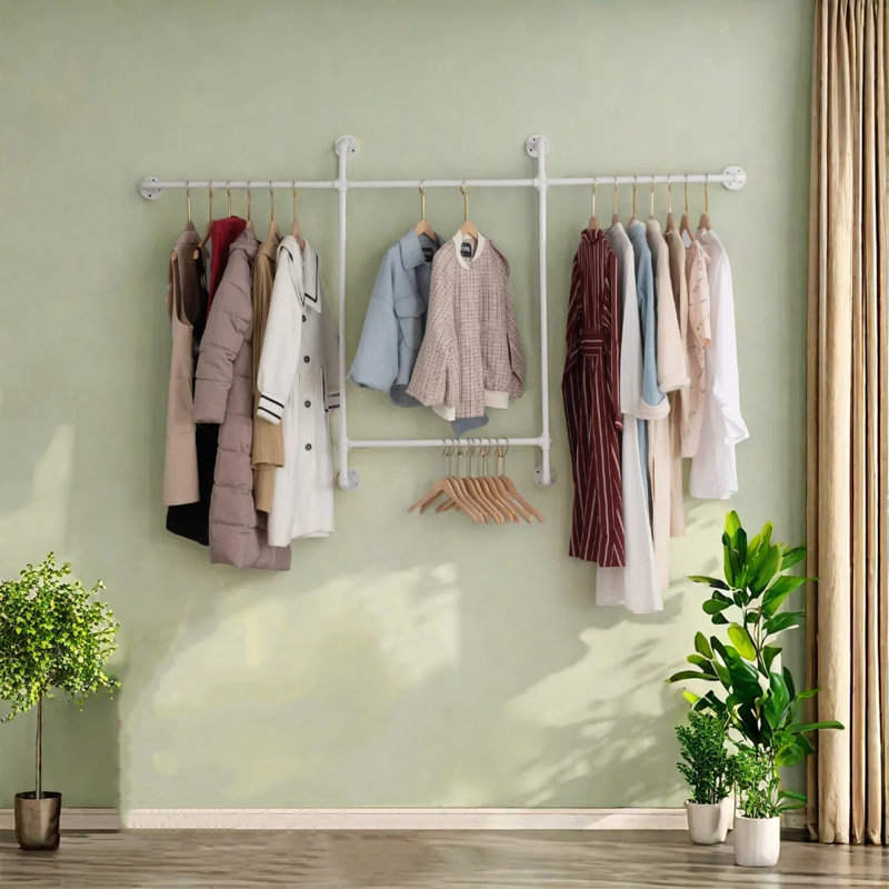 Portemanteau industriel pour vêtements, portemanteaux pour suspendre les vêtements, portemanteau mural pour suspendre les vêtements, portemanteau blanc pour vêtements