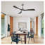 Ventilateur de plafond moderne à 3 pales de 62 po avec lumière, ventilateur intérieur en nickel brossé avec télécommande et pales en bois massif pour le salon et la chambre à coucher-910147238-910147244