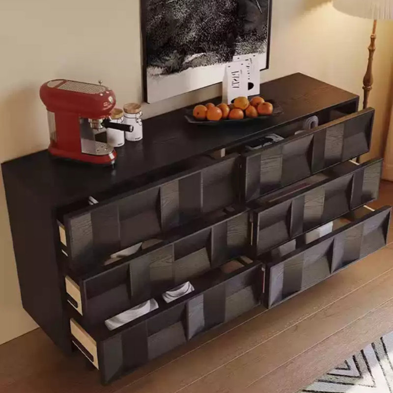 Buffet noir ménage, H 35,43 po x l 62,99 po x P 15,75 po