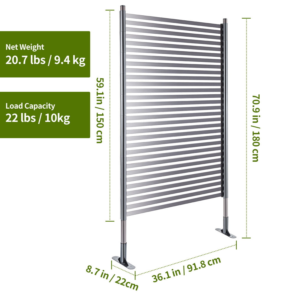 TECSPACE Outdoor Metal Privacy Screens Freestanding | Wayfair