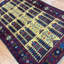 Tapis brun / doré en laine noué à la main de conception unique 2 pi 10 po x 4 pi 10 po Elmingham Balouchi