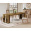 86.6'' Dining Table for 6-8 People, Rustic Wood Rectangular Kitchen Table with Sturdy Legs