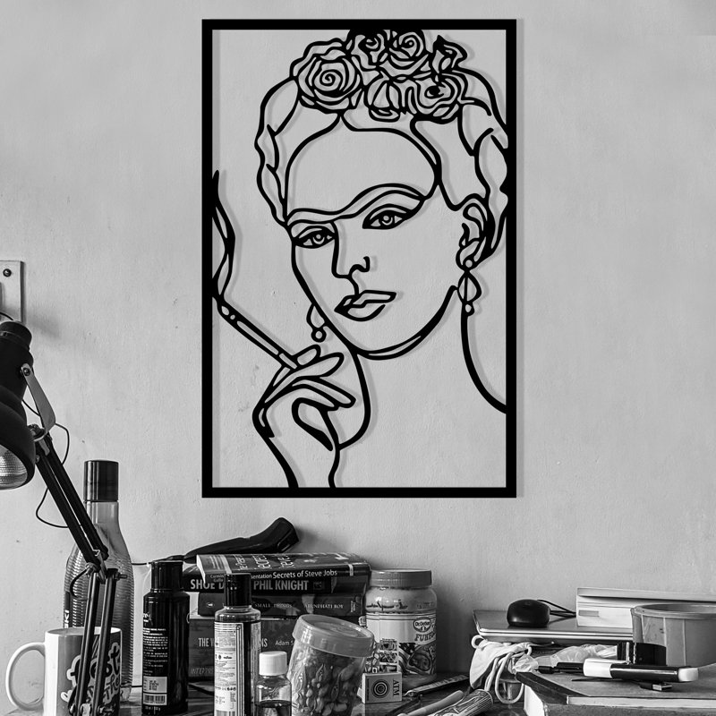Elegant Decorative Metal Wall Accessory, Black, 13.4 x 20.5 inches | 100% Metal Construction, Thickness: 0.05 inches | Perfect for Home Decor, Modern Art Style, Durable & Stylish Addition to Any Room
