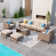 Ensemble de conversation modulaire pour 8 personnes avec coussins Webster