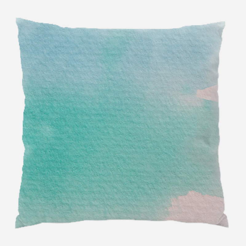 Coussin watercolour Divisadero, Microsuède, Intérieur