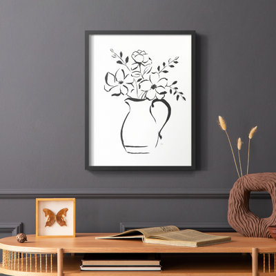 Reproduction d'art encadrée Squety Bouquet II - bois massif