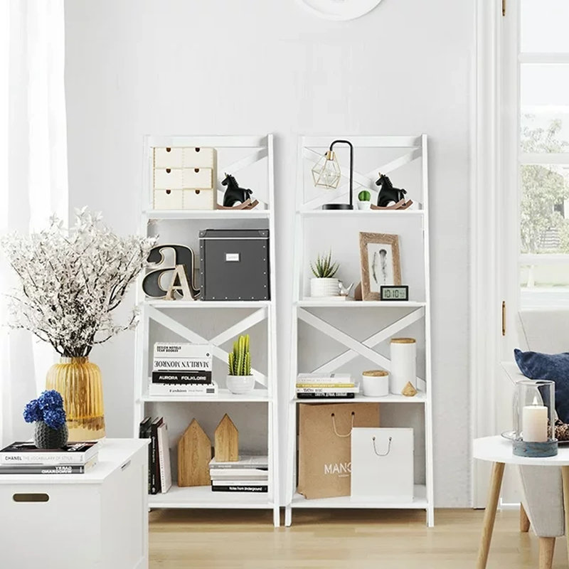 Lessard Ladder Bookcase, White