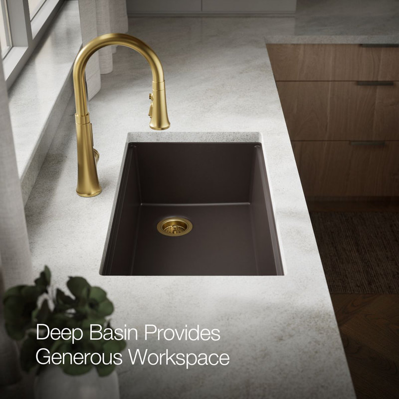 Billings 32-1/2 In. Undermount Single-Bowl Kitchen Sink, Brown