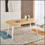Table de salle à manger et de bureau extensible avec plateau en panneau de fibres à densité moyenne, pieds en métal robustes et finition chêne pour une utilisation polyvalente et durable.-2093810081-2093810076-2093810078