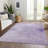 Machine Washable Indoor/Outdoor Xhevrie Lilac Rug-16805428