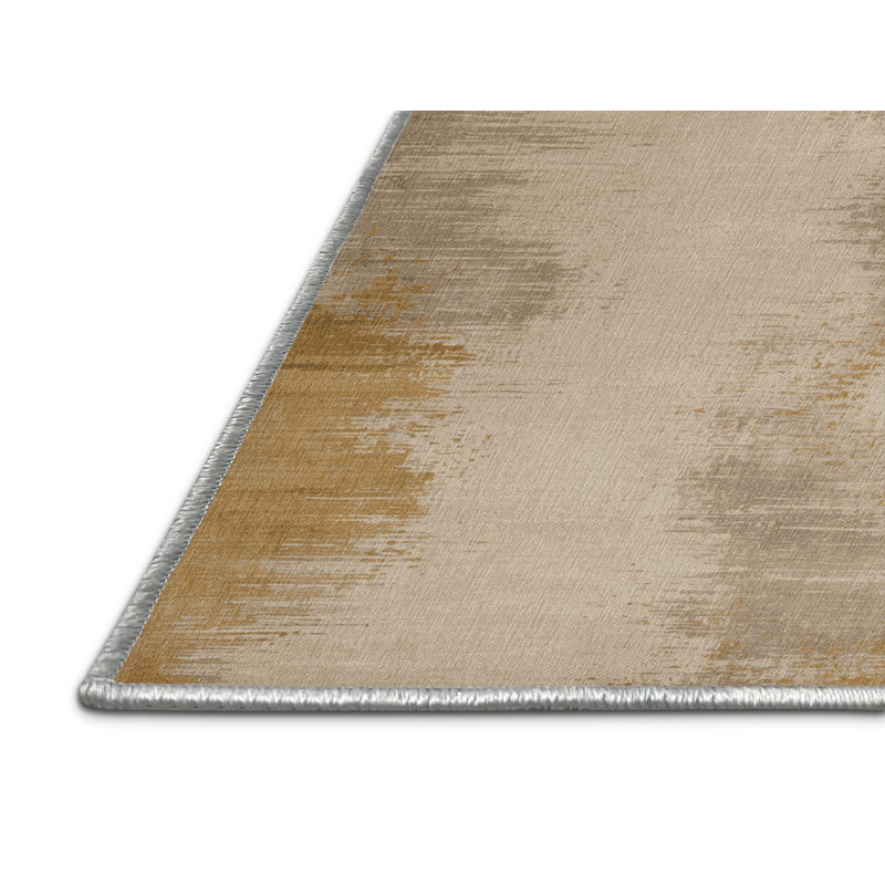 Tapis beige lavable à la machine, Rectangulaire 2 pi x 3 pi