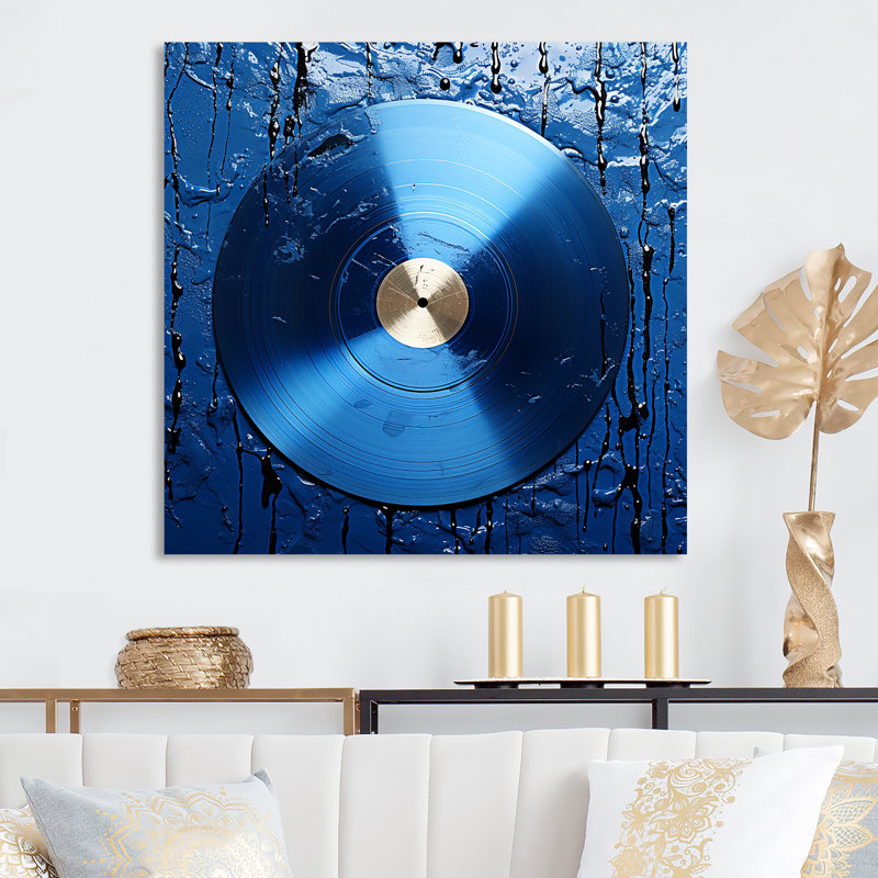«Blue and Gold» Vinyle, H 29 po x l 29 po