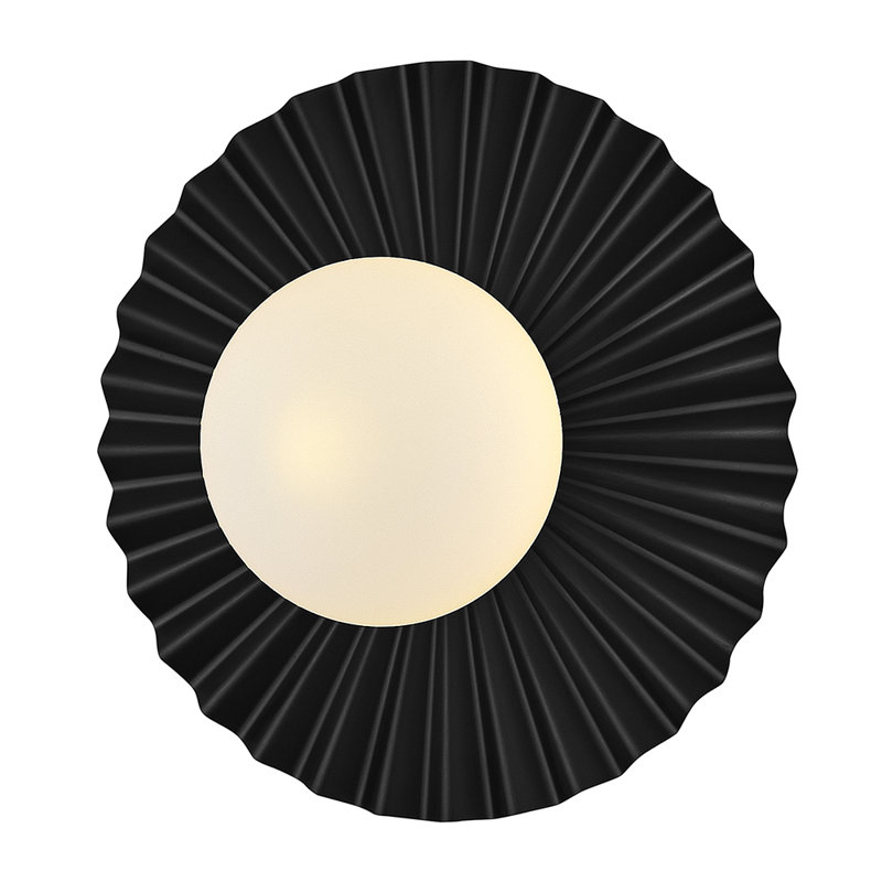 Plafonnier encastré moyen Stevie, H 5,5 po x l 9,75 po x P 9,75 po, Noir